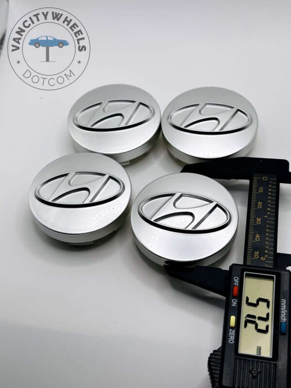 Hyundai Hub Center Caps - Set of 4 Silver 57mm - Image 4