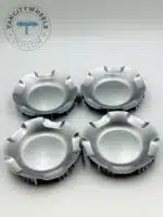 Set Of 4 Silver No Logo Alloy Wheel Center Caps 181mm, Silver Center Hub Caps For Chevrolet Cars 181mm