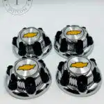 Set Of 4 Chrome/gold Chevrolet Alloy Wheel Center Caps 186mm, Chrome Center Hub Caps For Chevrolet Cars 186mm