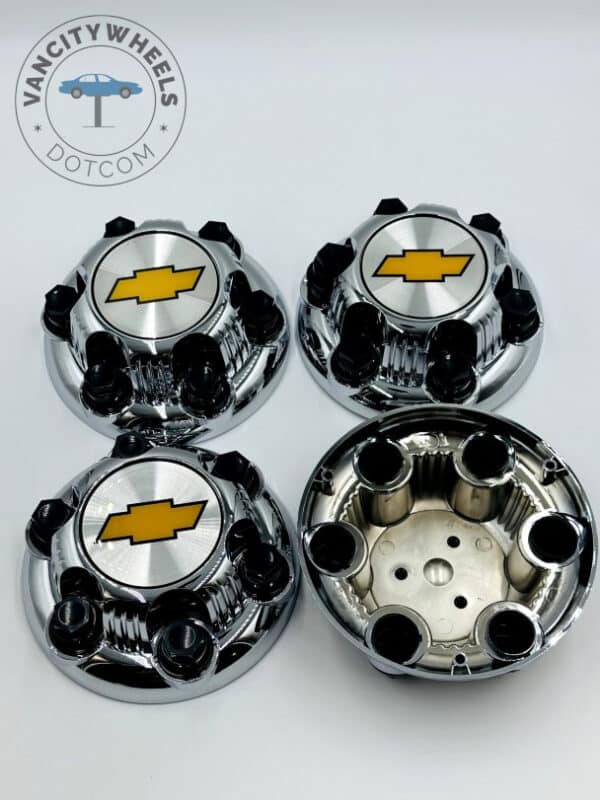 Set Of 4 Chrome/gold Chevrolet Alloy Wheel Center Caps 186mm, Chrome Center Hub Caps For Chevrolet Cars 186mm - Image 3