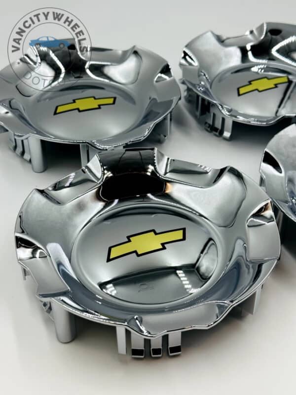 Set Of 4 Chrome/gold Chevrolet Alloy Wheel Center Caps 181mm, Chrome/chrome Center Hub Caps For Chevrolet Cars 181mm - Image 4