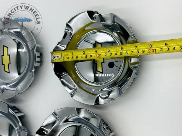 Set Of 4 Chrome/gold Chevrolet Alloy Wheel Center Caps 181mm, Chrome/chrome Center Hub Caps For Chevrolet Cars 181mm - Image 2