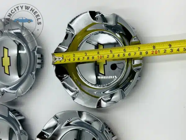 Set Of 4 Chrome/gold Chevrolet Alloy Wheel Center Caps 181mm, Chrome/chrome Center Hub Caps For Chevrolet Cars 181mm - Image 2