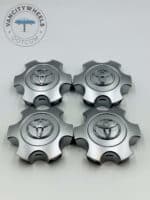 Set Of 4 Silver/chrome Toyota Tundra 2003-2007 Wheel Center Hub Caps, Silver Center Hub Caps For Toyota Cars