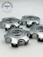 Set Of 4 Silver/chrome Toyota Tundra 2003-2007 Wheel Center Hub Caps, Silver Center Hub Caps For Toyota Cars - Image 4