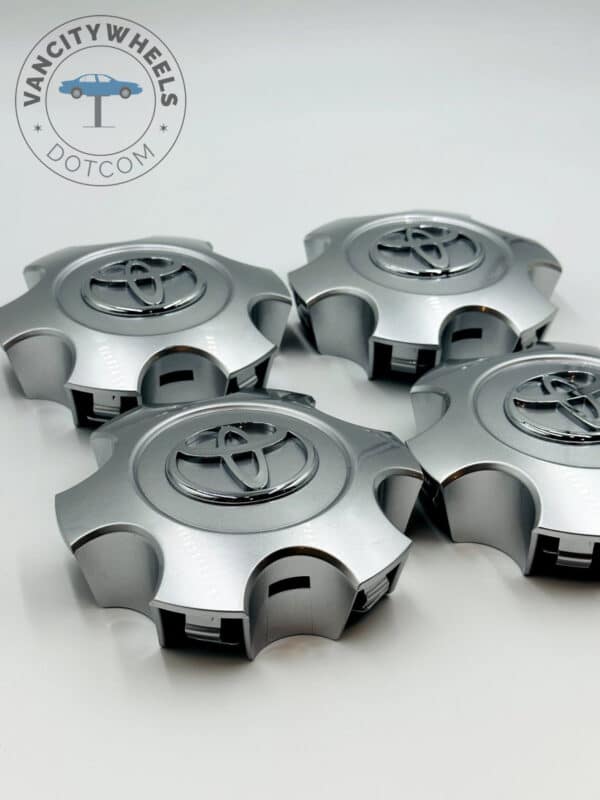 Set Of 4 Silver/chrome Toyota Tundra 2003-2007 Wheel Center Hub Caps, Silver Center Hub Caps For Toyota Cars - Image 4