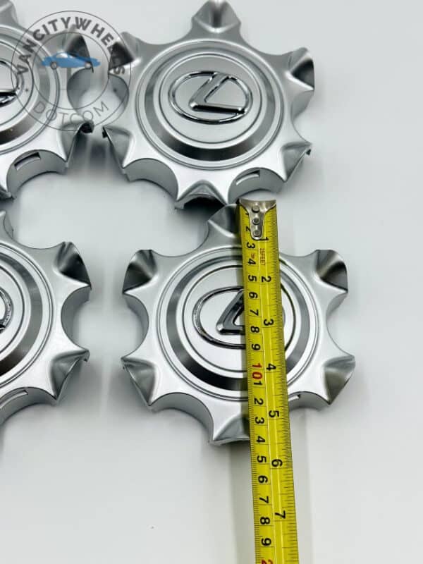 Set Of 4 Silver/chrome Lexus Gx460 2014-2019 Wheel Center Hub Caps, Silver Center Hub Caps For Lexus Cars - Image 3