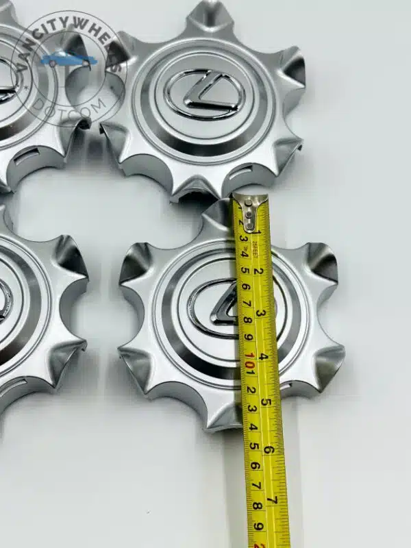 Set Of 4 Silver/chrome Lexus Gx460 2014-2019 Wheel Center Hub Caps, Silver Center Hub Caps For Lexus Cars - Image 3