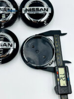 Set Of 4 Black/silver Nissan Alloy Wheel Center Caps 86mm, Black/silver Center Hub Caps For Nissan Cars 86mm - Image 5