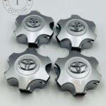 Set Of 4 Silver/chrome Toyota Alloy Wheel Center Caps, Silver/gold Center Hub Caps For Toyota Cars