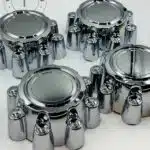 Set Of 4 Chrome Alloy Wheel Center Caps 200mm, Chrome Center Hub Caps For 200mm