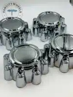 Set Of 4 Chrome Alloy Wheel Center Caps 200mm, Chrome Center Hub Caps For 200mm