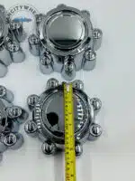 Set Of 4 Chrome Alloy Wheel Center Caps 200mm, Chrome Center Hub Caps For 200mm - Image 4