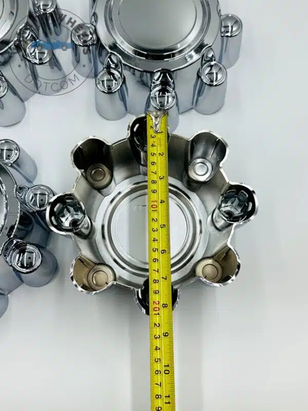 Set Of 4 Chrome Alloy Wheel Center Caps 200mm, Chrome Center Hub Caps For 200mm - Image 2