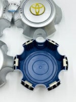 Set Of 4 Silver/gold Toyota Alloy Wheel Center Caps, Silver/gold Center Hub Caps For Toyota Cars - Image 3