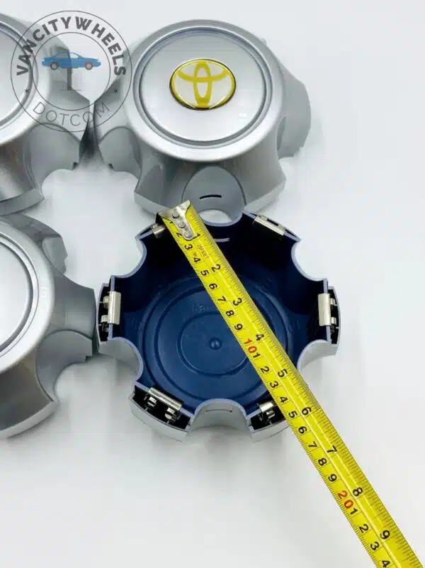 Set Of 4 Silver/gold Toyota Alloy Wheel Center Caps, Silver/gold Center Hub Caps For Toyota Cars - Image 2