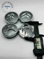 Citroën 60mm Grey & Chrome Wheel Center Caps - 4pc Set C3 C4 C5 - Image 2