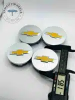 Set Of 4 Silver/gold Chevrolet Alloy Wheel Center Caps 58mm, Silver/Gold Center Hub Caps For Chevrolet Cars 58mm - Image 4