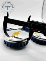 Set Of 4 Chrome/gold Chevrolet Alloy Wheel Center Caps 83mm, Chrome/chrome Center Hub Caps For Chevrolet Cars 83mm - Image 2