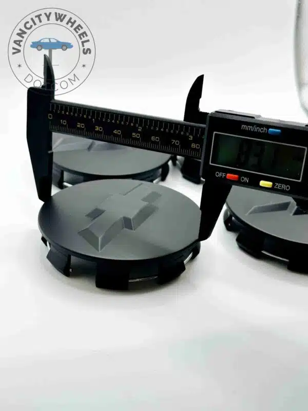 Set Of 4 Chevrolet Matte Black Alloy Wheel Center Caps 83mm, Center Hub Caps Matte Black Chevrolet 83mm - Image 4