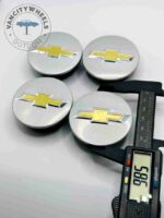 Set Of 4 Silver/gold Chevrolet Alloy Wheel Center Caps 59mm, Silver/Gold Center Hub Caps For Chevrolet Cars 58mm - Image 2