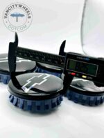 Set Of 4 Gloss Black/Silver Chevrolet Alloy Wheel Center Caps 83mm, Gloss Black/Silver Center Hub Caps For Chevrolet Cars 83mm - Image 4