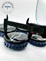 Set Of 4 Gloss Black/Silver Chevrolet Alloy Wheel Center Caps 83mm, Gloss Black/Silver Center Hub Caps For Chevrolet Cars 83mm - Image 4