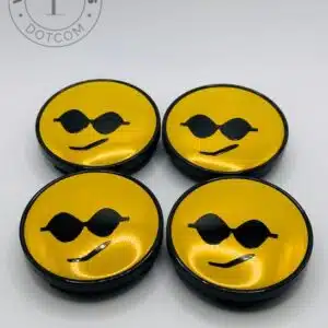 Emoji Sunglasses 60mm Wheel Center Caps
