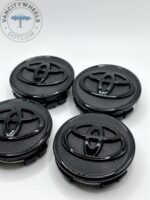Toyota 57mm Wheel Center Caps - 4pc Black Gloss Hubcaps - Image 2