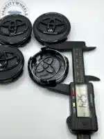 Toyota 57mm Wheel Center Caps - 4pc Black Gloss Hubcaps - Image 3
