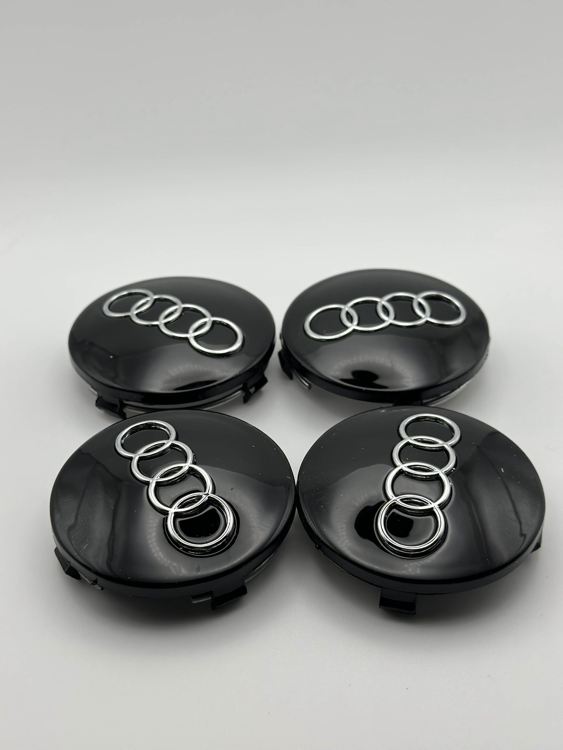 Audi 60mm Black Center Caps Audi 60mm Black Center Caps