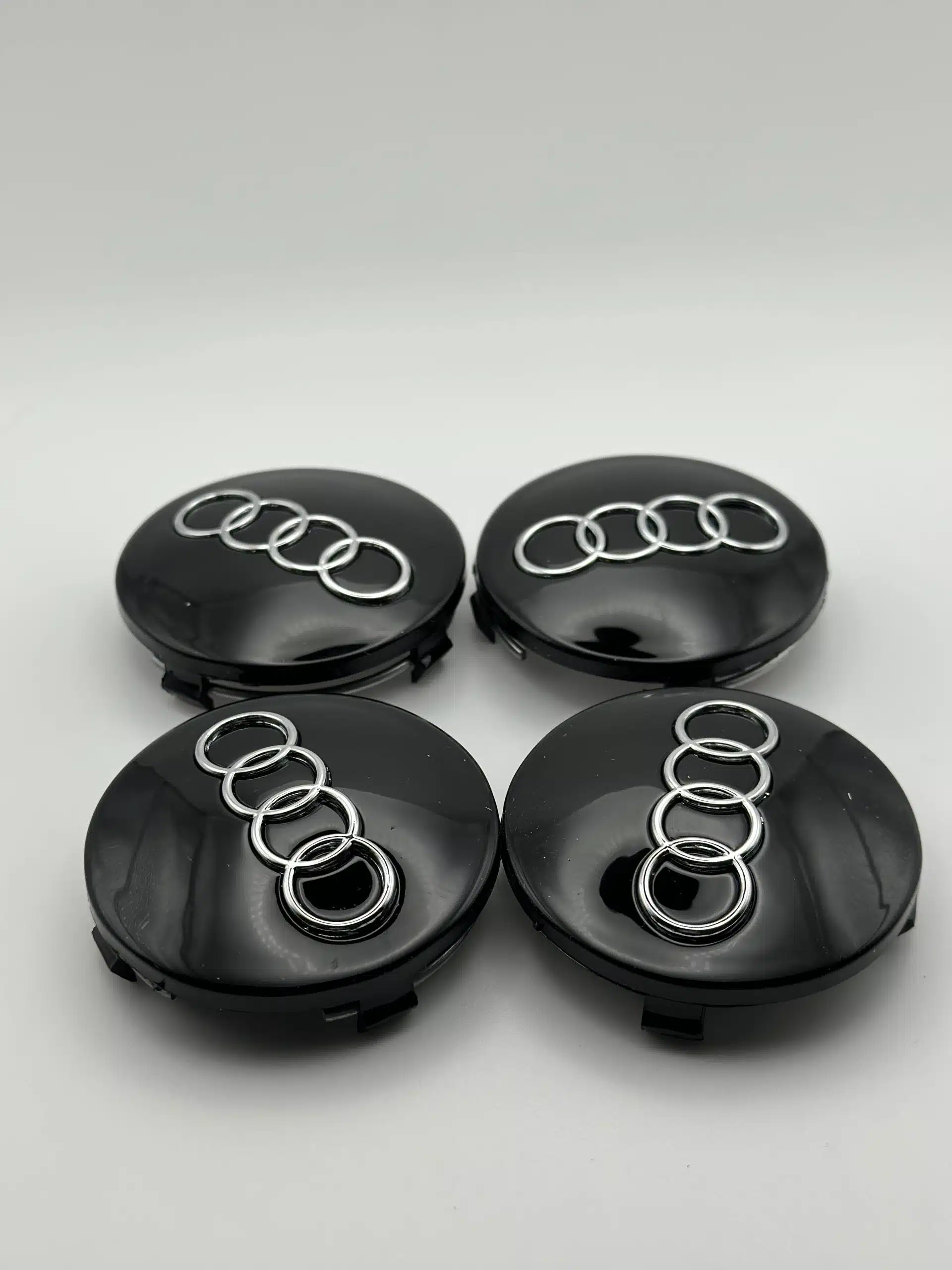Audi 60mm Black Center Caps