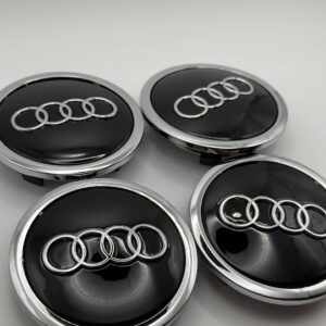 Audi 69mm Black Wheel Caps