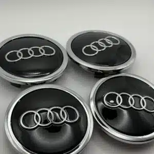 Audi 69mm Black Wheel Caps