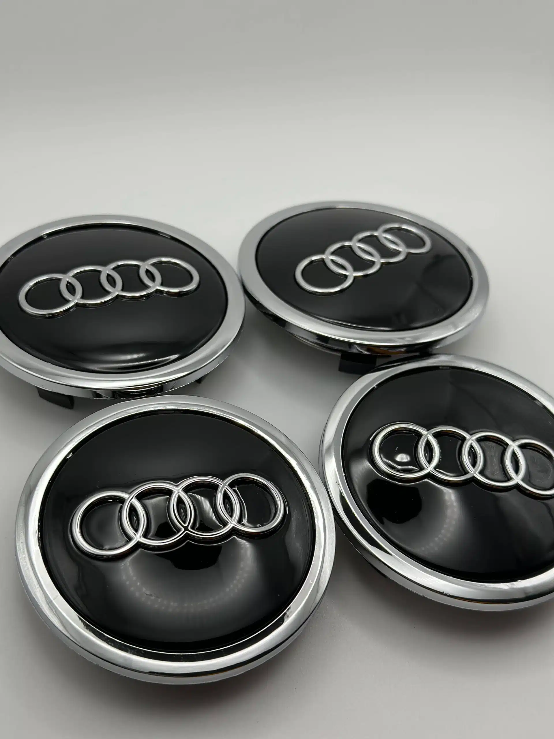 Audi 69mm Black Wheel Caps