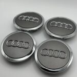 Audi 69mm Gloss Black Wheel Caps