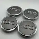 Audi 69mm Gloss Black Wheel Caps