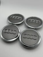Audi 69mm Gloss Black Wheel Caps