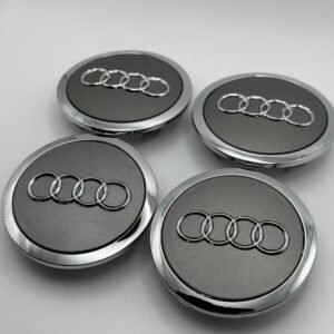 Audi 69mm Gloss Black Wheel Caps