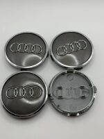 Audi 61mm Gloss Black Wheel Center Caps
