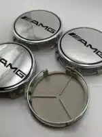 Mercedes AMG 75mm Silver Wheel Caps