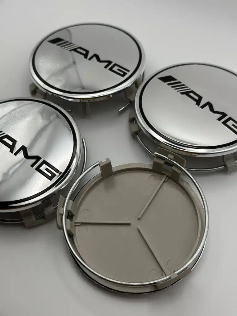 Mercedes AMG 75mm Silver Wheel Caps