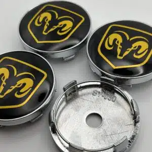 Dodge Yellow Wheel Center Caps