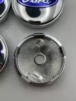 Ford 60mm Silver Wheel Center Caps - 4pc Chrome & Silver Set - Image 3