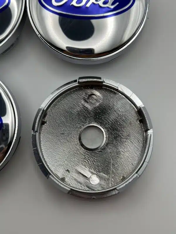 Ford 60mm Silver Wheel Center Caps - 4pc Chrome & Silver Set - Image 3