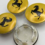 Ferrari Replacement 355 360 430 458 488 F12 Wheel Center Caps Yellow #70004868- 4pcs