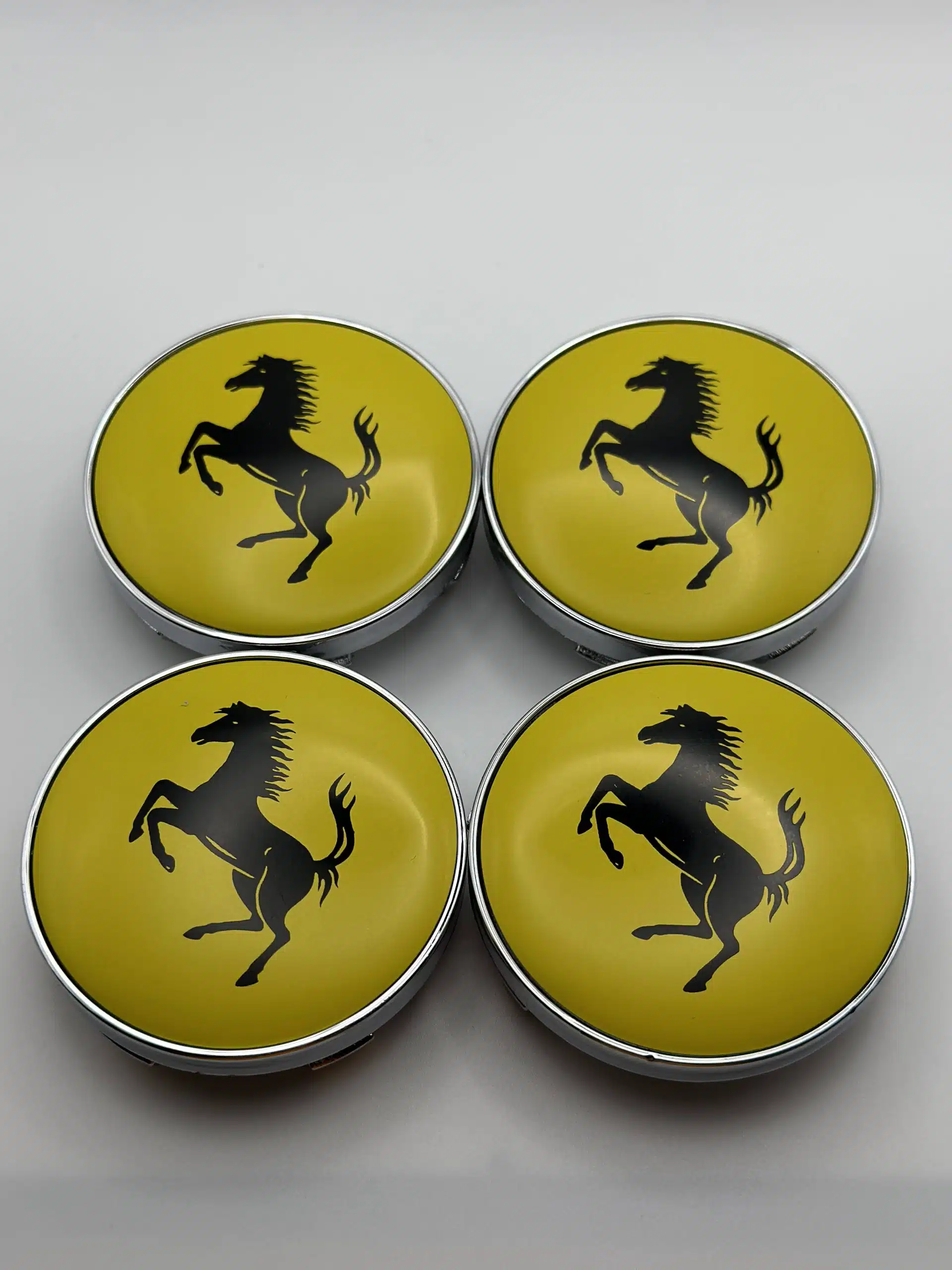 Ferrari Yellow Wheel Center Caps Ferrari Yellow Wheel Center Caps