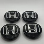 Honda 69mm Black Wheel Caps
