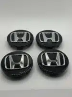 Honda 69mm Black Wheel Caps