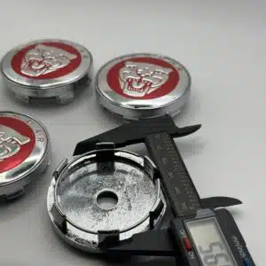 Jaguar Red Wheel Center Caps